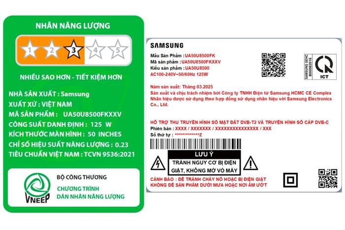 Smart Tivi Samsung 4K 50 Inch 50U8500F